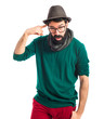 © luismolinero - bohemian man making crazy gesture