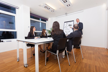 Canvas Print - Business people at work