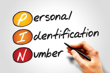 Poster - personal identification number (pin), business concept