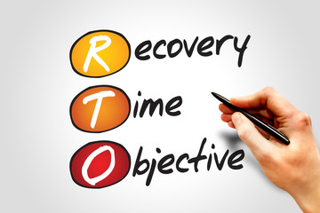 Poster - recovery time objective (rto), business concept acronym