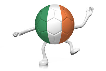 Wall Mural - Cartoon soccer ball concept