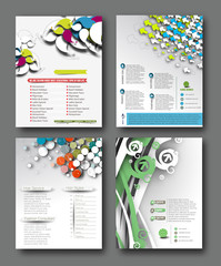 Wall Mural - set of flyer & poster design in a4 size template.
