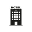 The Hotel icon. Travel symbol. Flat