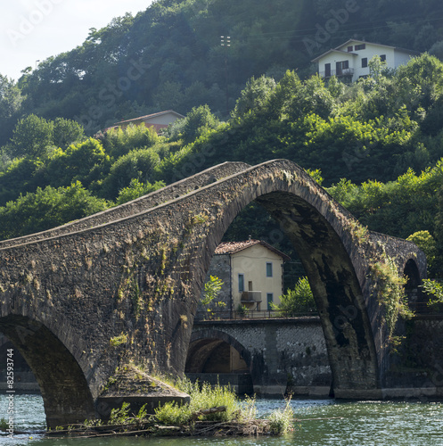 Naklejka - mata magnetyczna na lodówkę Ponte della Maddalena (Tuscany, Italy)