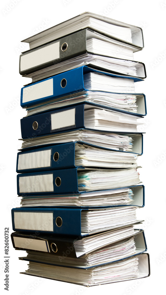 office folders on a white background Stock Photo | Adobe Stock