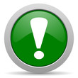 © Alex White - exclamation sign green glossy web icon