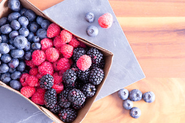 Wall Mural - Box of Fresh Seasonal Autumn Berries