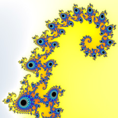 Wall Mural - fractal seahorse pattern