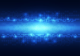 Poster - vector abstract background technology pixel, illustration