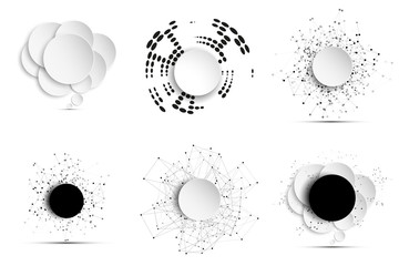 Poster - Abstract elements with the social network. Business vector
