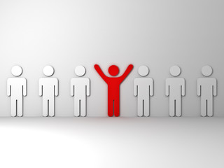 Fototapete - Stand out from the crowd and different concept