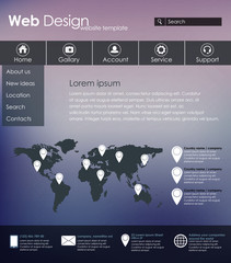 Poster - Menu design for web site