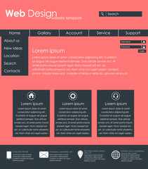 Poster - Menu design for web site