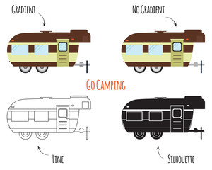 Wall Mural - Caravan Trailers Isolated