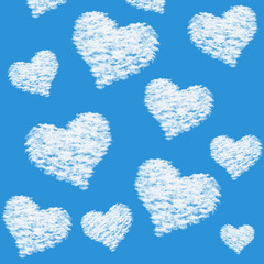 Sticker - Fluffy cloud of the shape of heart