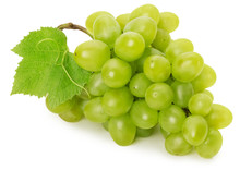 Green Grape Isolated On The White Background