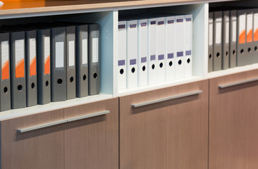 Wall Mural - Folders with documents in the row