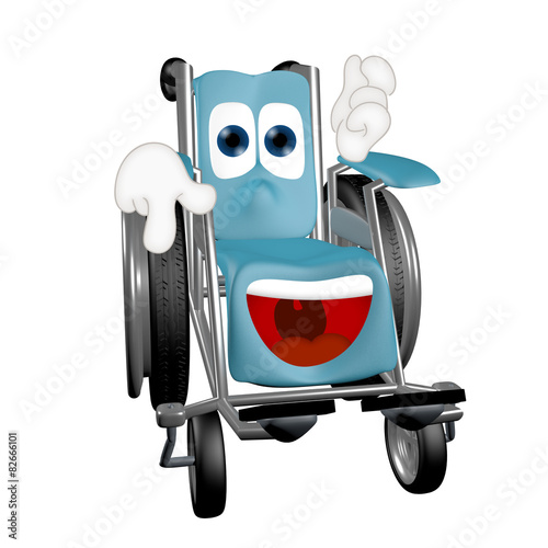 Funny wheelchair cartoon comic illustration Stock Illustration Adobe