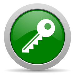Leinwandbilder - key green glossy web icon