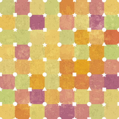 Aufkleber - Retro colorful vintage vector background with white geometric sh