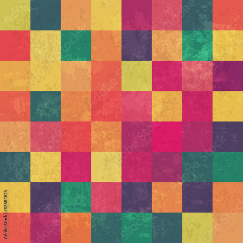 Plakaty Retro squary colorful vintage vector background