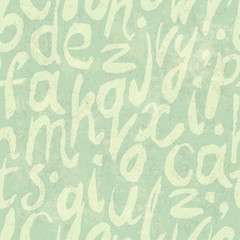 Aufkleber - Seamless Alphabet Pattern with Grunge Textured Background.