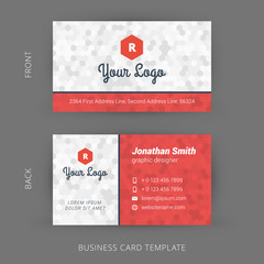 Wall Mural - Vector modern creative and clean business card template