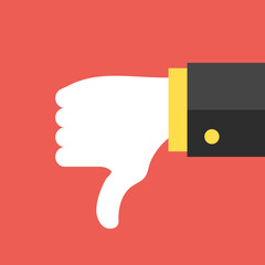 Poster - Dislike icon. Social network dislike illustration concept
