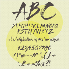 Wall Mural - Vector alphabet. Hand drawn letters