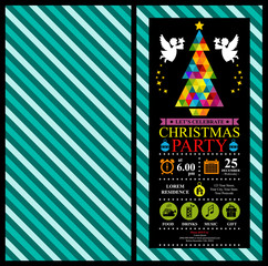 Wall Mural - Christmas Party Invitation Card