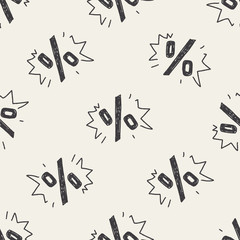 Wall Mural - percentage doodle seamless pattern background