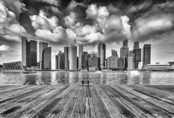 Modern buildings of Singapore skyline landscape