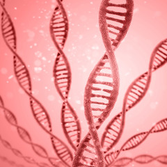 Digital illustration DNA structure in colour background