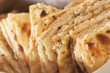 Closeup photo of indian bread with cumin.