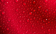 Red Background Of Water Drops