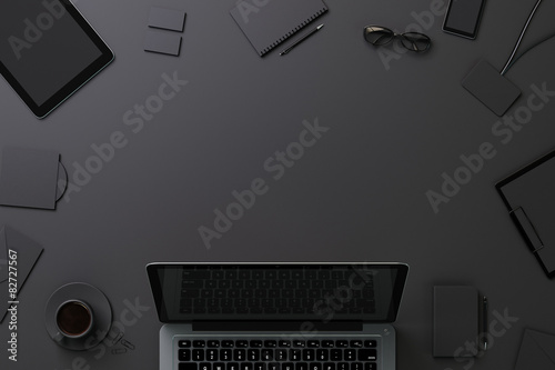 Cuadros en Lienzo Black template for branding identity with copyspace