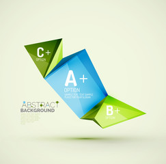 Geometric shapes with sample text. Abstract template