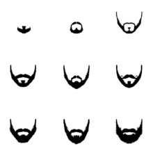 Vector Set Of Beard Silhouettes