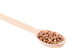 Sticker - Wooden spoon with pistachios.