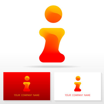 Letter I logo icon design template elements