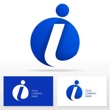 Letter I logo icon design template elements