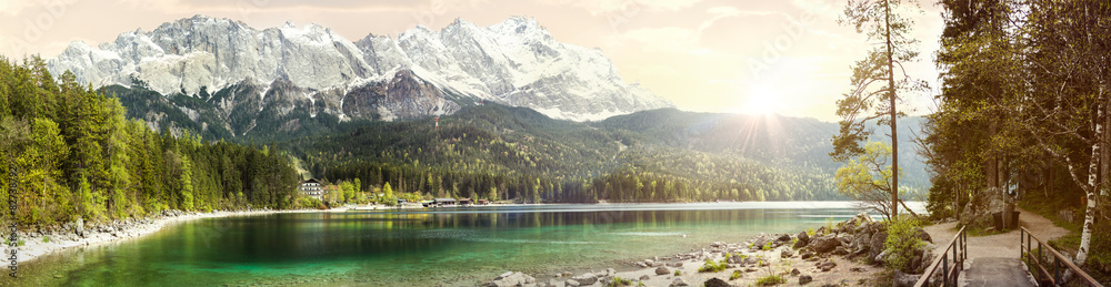 Obraz na płótnie Panorama Zugspitze  w salonie