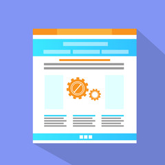 Poster - Internet Web Site Page Flat Icon Vector