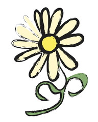 Wall Mural - doodle daisy flower