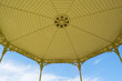 Gazebo in the Park and Blue Sky Background