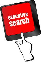 Fototapete - executive search button on the keyboard close-up, raster vector