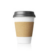 White coffe cup isolated with black top. 3d rendering