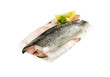Trout fillet with skin, Forellenfilet mit Haut