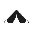 The tent icon. Travel symbol. Flat