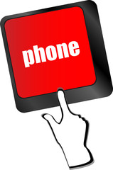 Aufkleber - phone key in place of enter key - social concept vector